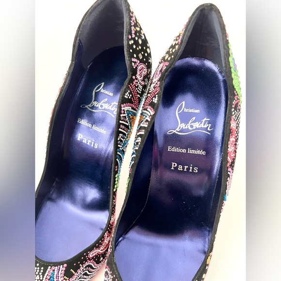 NWOB Christian Louboutin Multicolor Embellished Heels - Picture 7 of 14